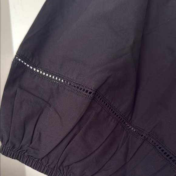 Black Women's Amour Vert Cotton Eyelet Crop Top - Picture 2 of 7